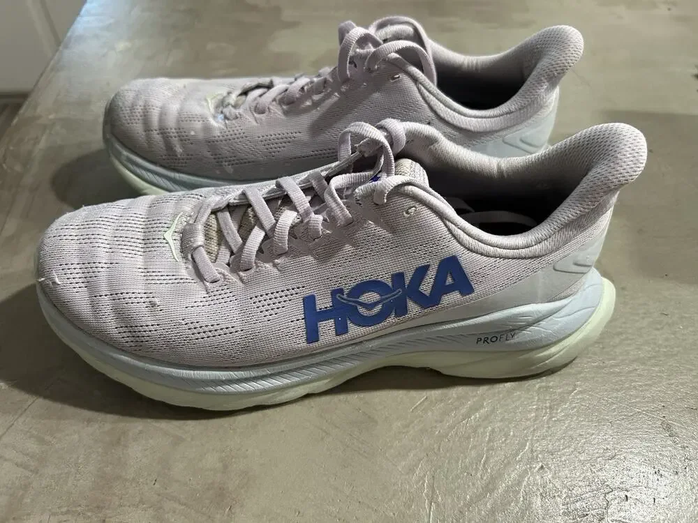 Hoka One One Shoes Womens Size 8B Mach 4 Orchid Running Sneakers 1113529 OHIB